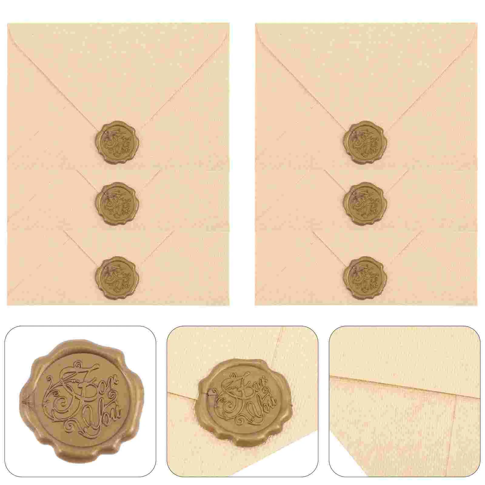 

6 Sets Replacement Envelopes Invitation Chinese Style Vintage Wedding Cards for Bride and Groom Plastic Packing