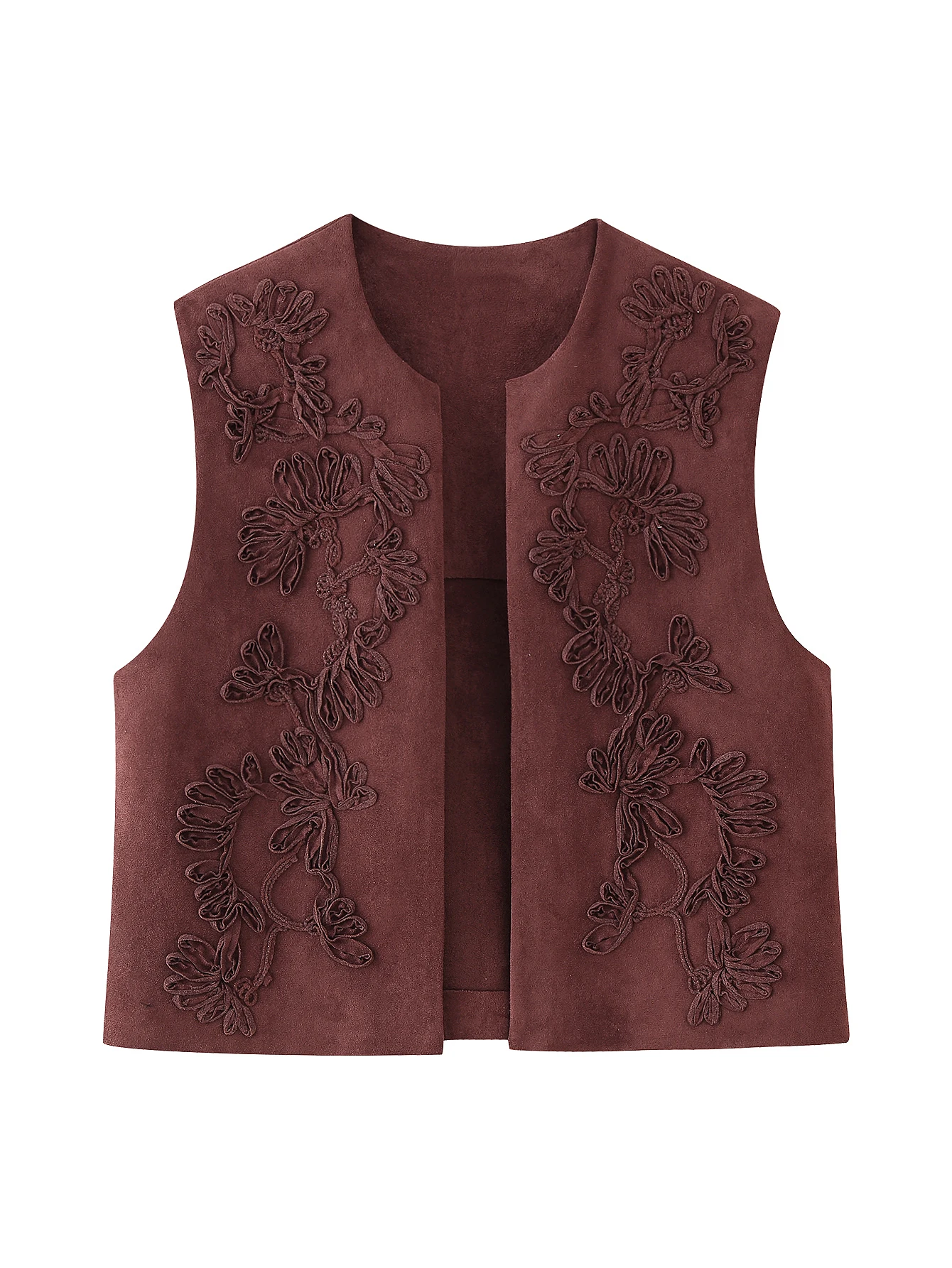 

Вышитый жилет 2025 Элегантный, модный, новый стиль, удобная офисная одежда, повседневная одежда, универсальный, винтажный, сексуальный жилет