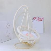 Mini Doll's Hanging Chair Hand-woven Hanging Basket Swing Enameling Plush Toy Hammock Accessories For Girl Gift