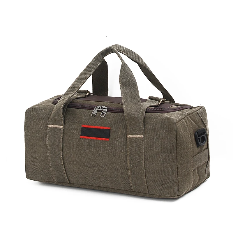 Große Capaci Canvas Reisetasche Handheld Lage Bag für Männer und Frauen Retro Sle faltbarer Schultergurt weicher Griff