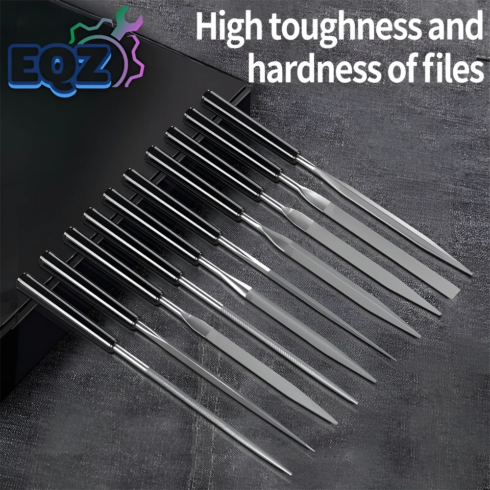10pcs 140mm Needle Files Set Files for Metal Glass Stone Jewelry Wood Carving Craft Woodworking Polished Small Steel File