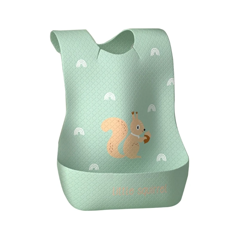 20Pcs Non-Woven Fabric Baby Drooling Bibs Waterproof PE Film Feeding Bibs Leak-proof Disposable Bibs for Busy Parents W3JF