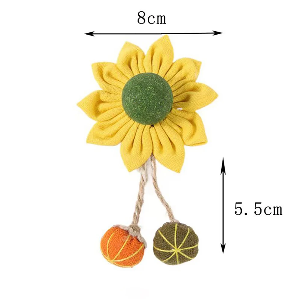 Sticky Flower Catnip Toy Wall Mounted Cat Licking Toy with Hanging Balls Self-adhesive Cat Teeth Cleaning Toy for Kitten - view 6