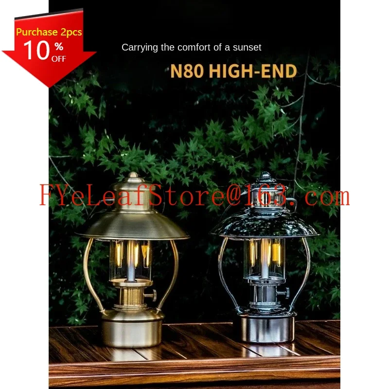 

Outdoor Camping Portable N80 Lithium Battery Rechargeable Camping Atmosphere Led Retro Tent Campsite Lamp N50 knapsack.