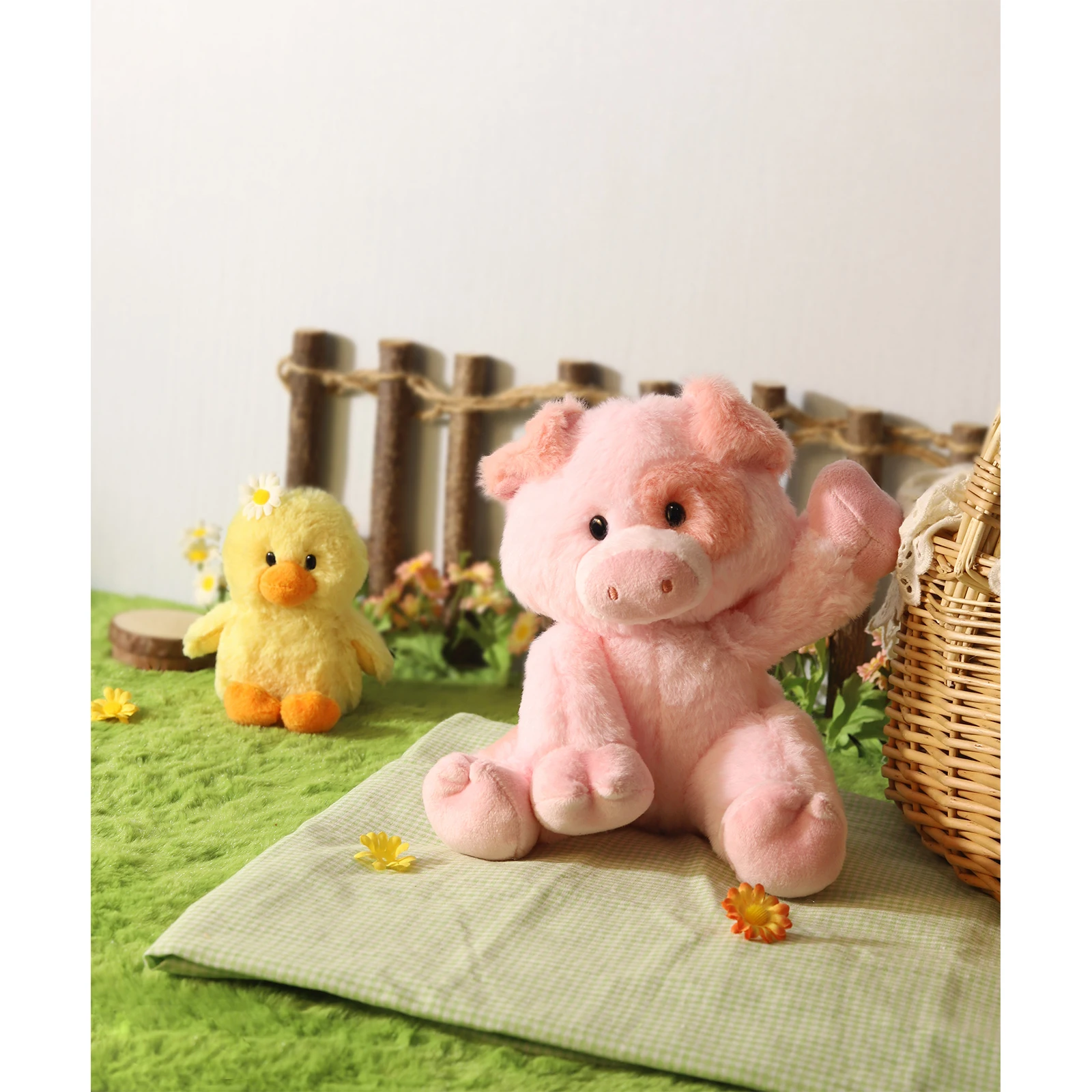 Cute Pink Spotted Pig Plush Toy High Quality Soft Fleece Stuffed Animal Doll for Kids Bedroom Decoration Baby Comfort Toy