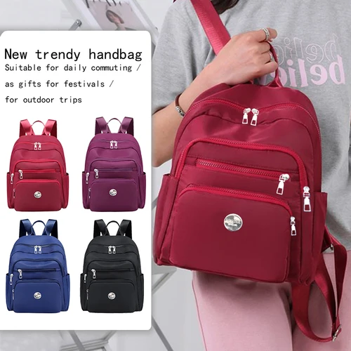 Imagen 1 del producto Bolso de doble hombro de nailon de estilo neutro para hombres y mujeres, adecuado para viajes de negocios, varios colores disponibles.