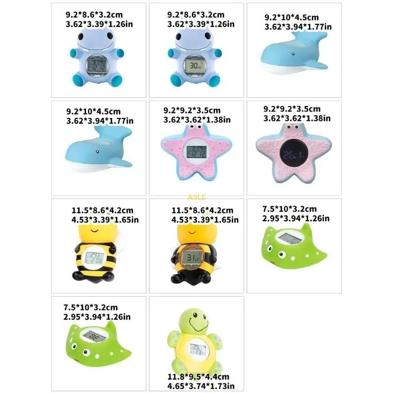 الأسرة 2 في 1 درجة حرارة درجة حرارة حمام الأطفال ، مقياس درجة حرارة الماء التفاعلية آمنة #6