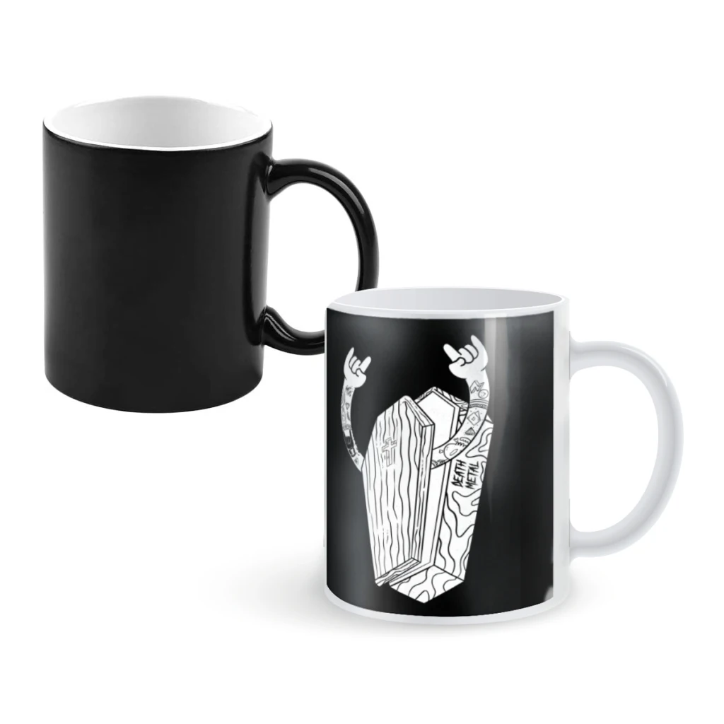 

Death Metal InsideCoffee Mugs And Mug Creative Color Change Tea Cup Ceramic Milk Cups Novelty Gifts