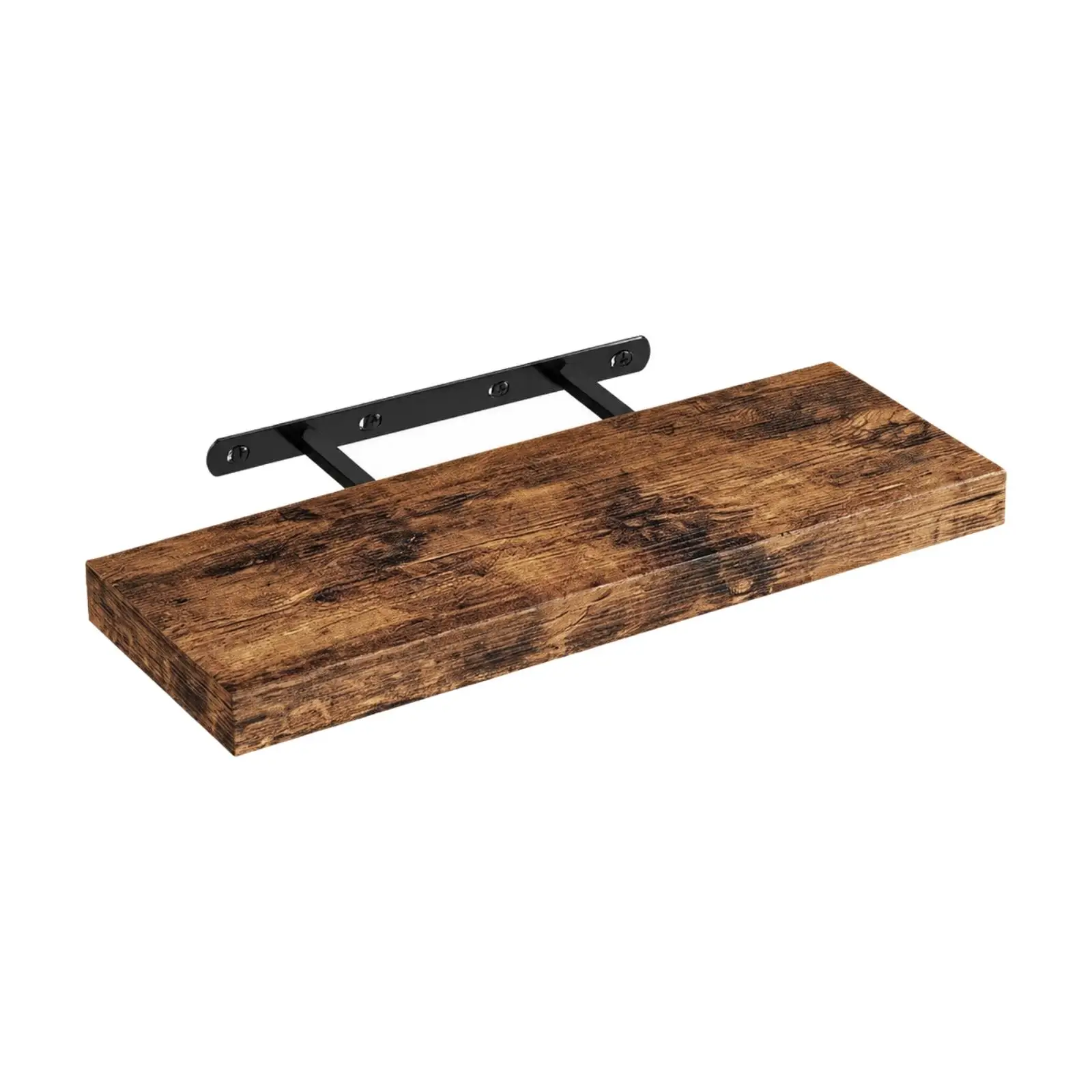 Wall Mounted Floating Shelf Solid Wood Sturdy Display Board for Books Decor Storage in Home Office Space