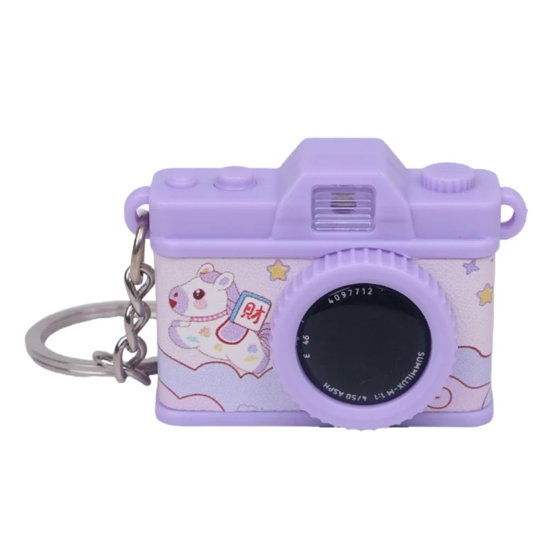 367C Cartoon Camera Keychain Lightweight Ring Accessory Plastic Design Multi Purpose Decoration For Bags