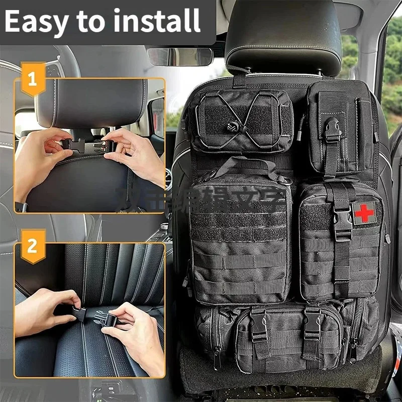 Tactical Car Seat Back Finishing Bag Tactical Molle Vehicle Finishing Panel Tactical Pouch  Molle Accessories Edc Pouch Tactico