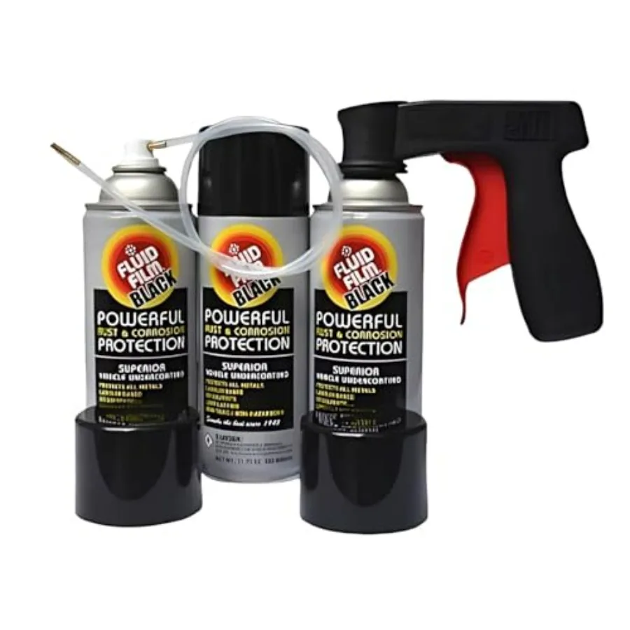 

Спрей для ингибитора ржавчины и коррозии, 11,75 унций, черный, 3 шт. в упаковке с удлинительной палочкой для автомобильных морских и промышленных применений