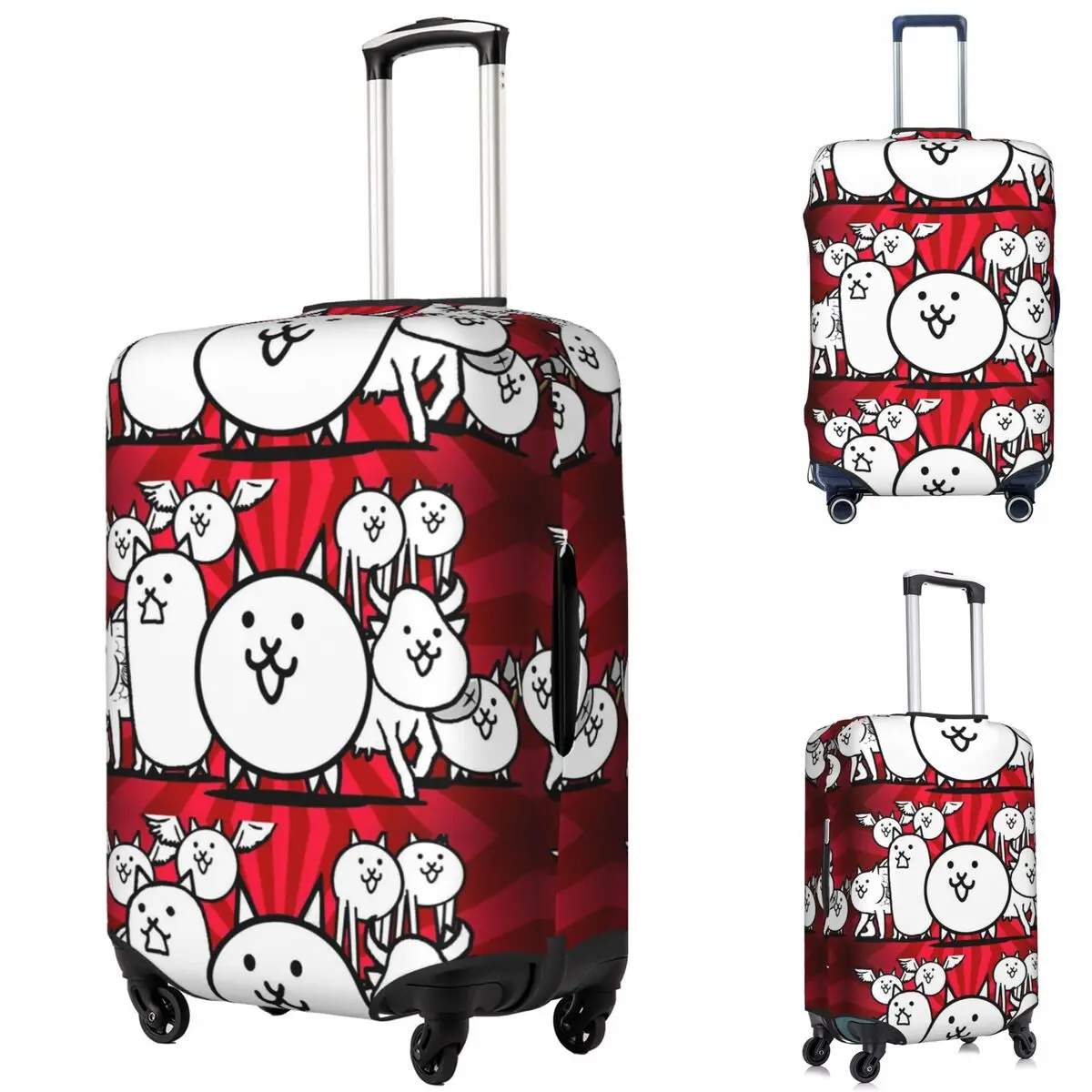 

Nyanko Great War Battle Cats Suitcase Cover Protection Elastic Travel Luggage Protector Covers for 18-32 Inch