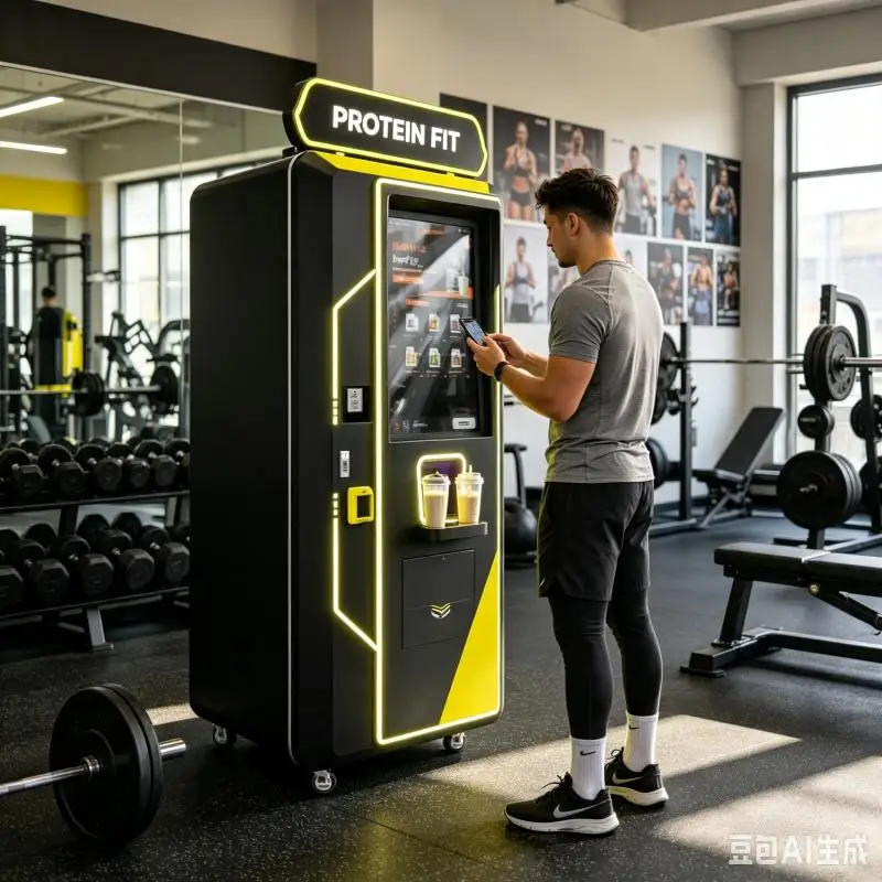 Smart Protein Shake Vending Machine Customized Commercial Drink Dispenser Automatic Powder Mixing Gym Nutrition Equipment