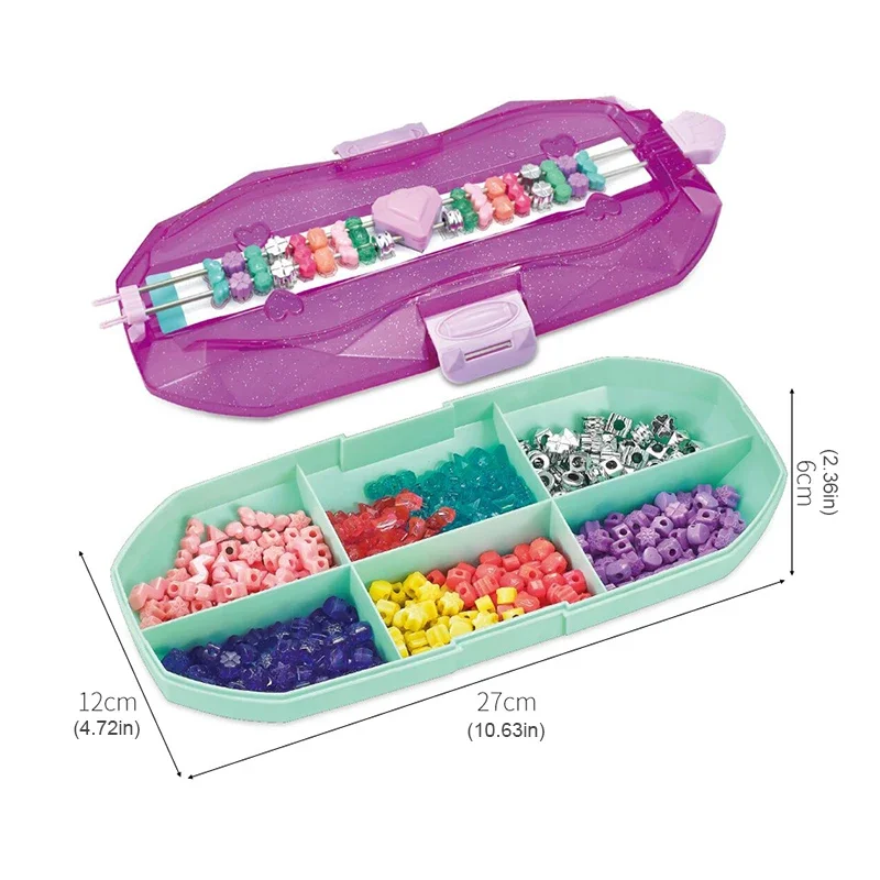 Children's Bracelets Crafts Toys Girls Diy Handmade Beaded Games Elastic Bracelet Spacer Beads Making Necklace Jewelry Kits Kids