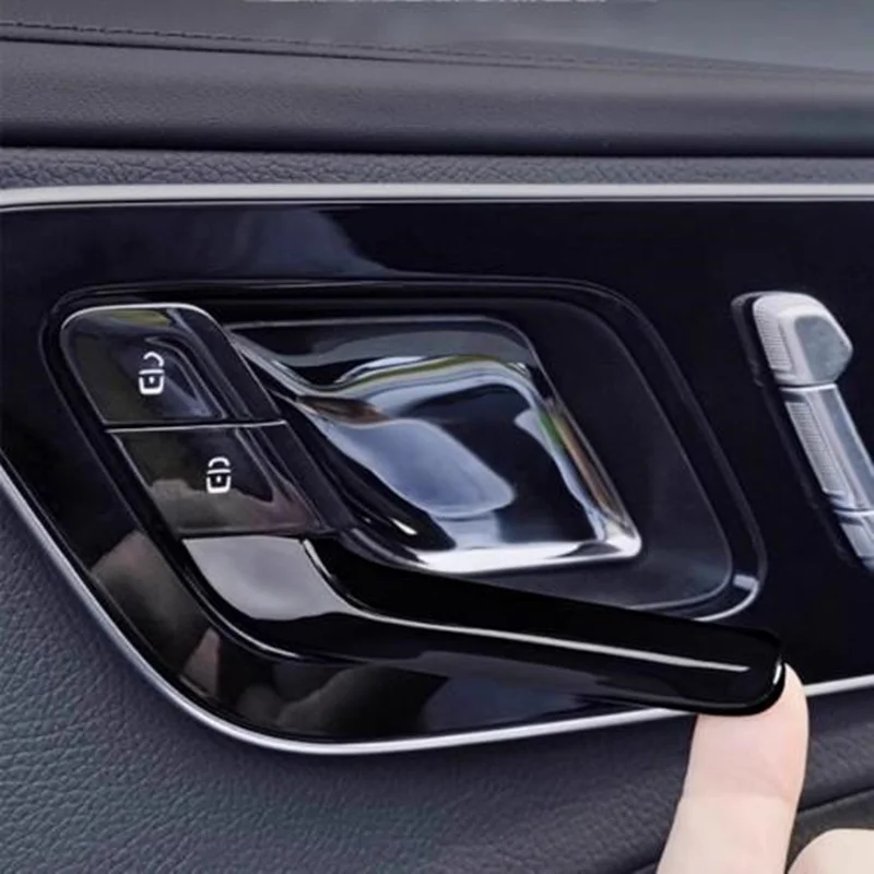 ملصق وعاء باب السيارة ملصق حماية لوعاء الباب الداخلي من الفولاذ المقاوم للصدأ لسيارة Mercedes-Benz E Class W214 2024-2025