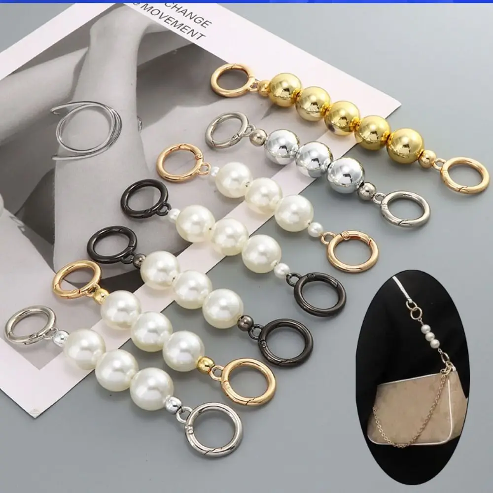 3 Colors Pearl Strap High Quality 20/18cm DIY purse Replacement Pearl Belt Shoulder Bag Strap