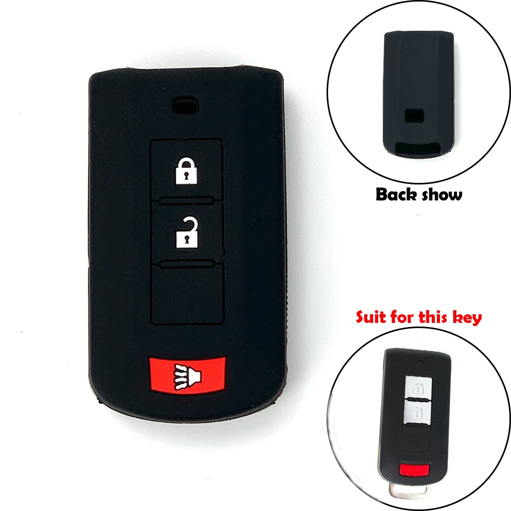 Silicone Car Remote Key Protector Case For Mitsubishi Lancer Outlander Mirage Montero Pajero Shogun L200 Eclipse Cross Challenge