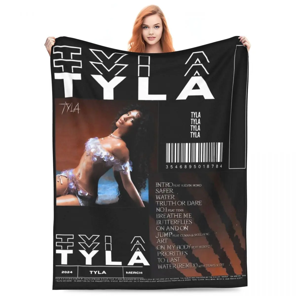 Tyla Singer Beautiful Blankets Fleece Decoration Tour 2024 Relax Super Soft Throw Blanket for Sofa Travel Rug Piece