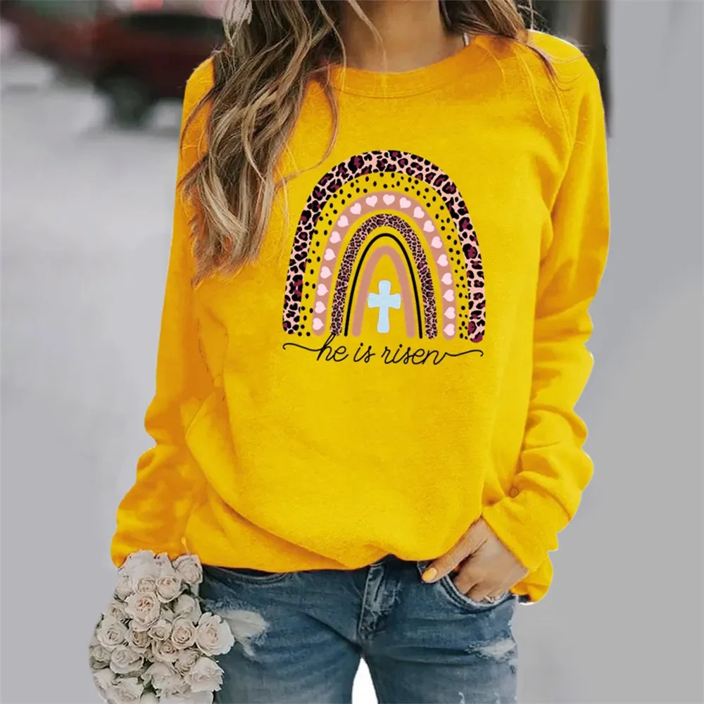 

Thanksgiving Print Long-sleeved Crew-neck Hoodie Lady Streetwear Women Aesthetic Sweatshirt Sweatshirts