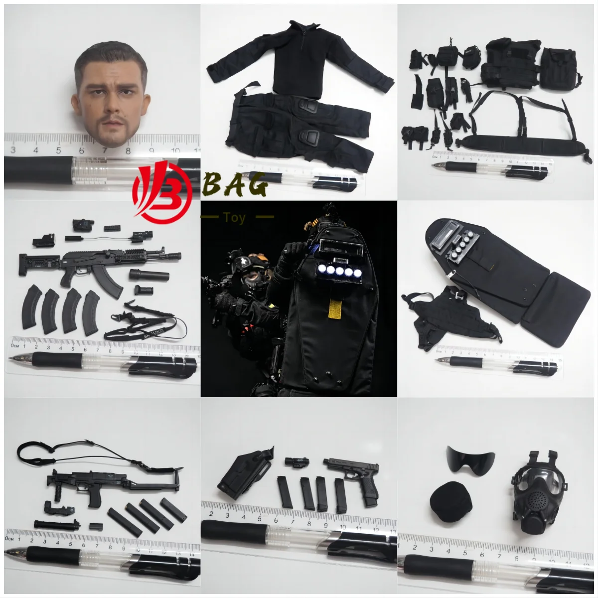 Фигурки героев 1/6, модель DAMTOYS 78103 S DAM78103S РОССИЙСКИЙ СПЕТСНАЗ MVD SOBR GRANIT, новые запасные части