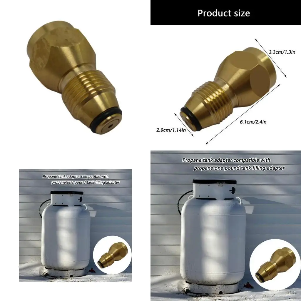   Efficient Propanes Cylinder Adapter For Transferring Fuels Between 20lb And 1lb Tanks