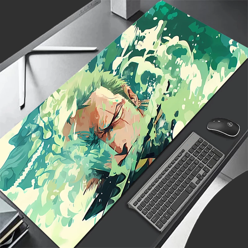 

Computer Mouse Pad one Piece Zoro Gaming MousePad Anime Large Mouse pad Gamer keyboard pad XXL 900x400 PC Desk Mat tapis souris