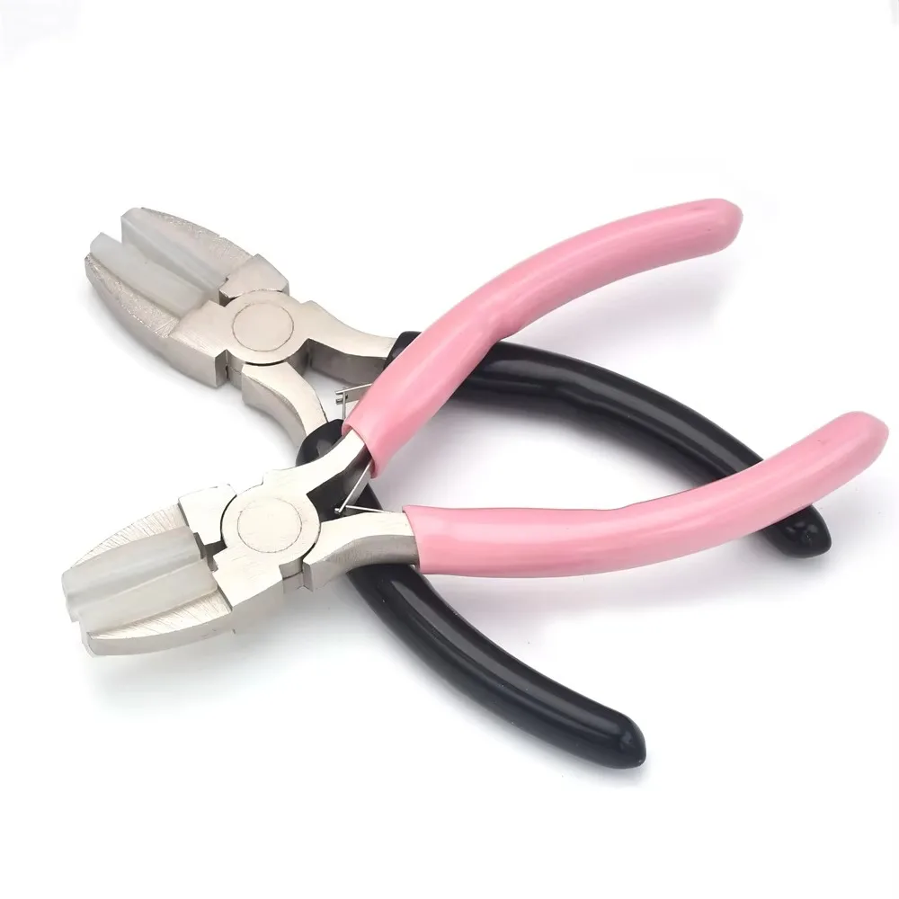 Mini Double Nylon Jaw Pliers​​ Portable DIY Metal Wire Craft​​ ​​Flat Nose Pliers​​ Wire Looping Pliers