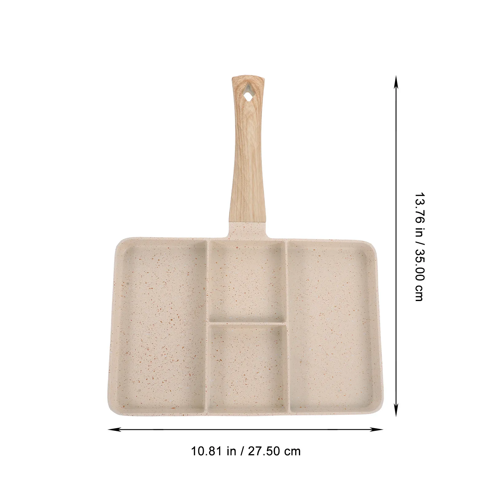 Non-Stick Egg Frying Pan Multi-Groove Aluminum Alloy Nonstick Coating Handle Kitchen Breakfast Steak Frying Accessory