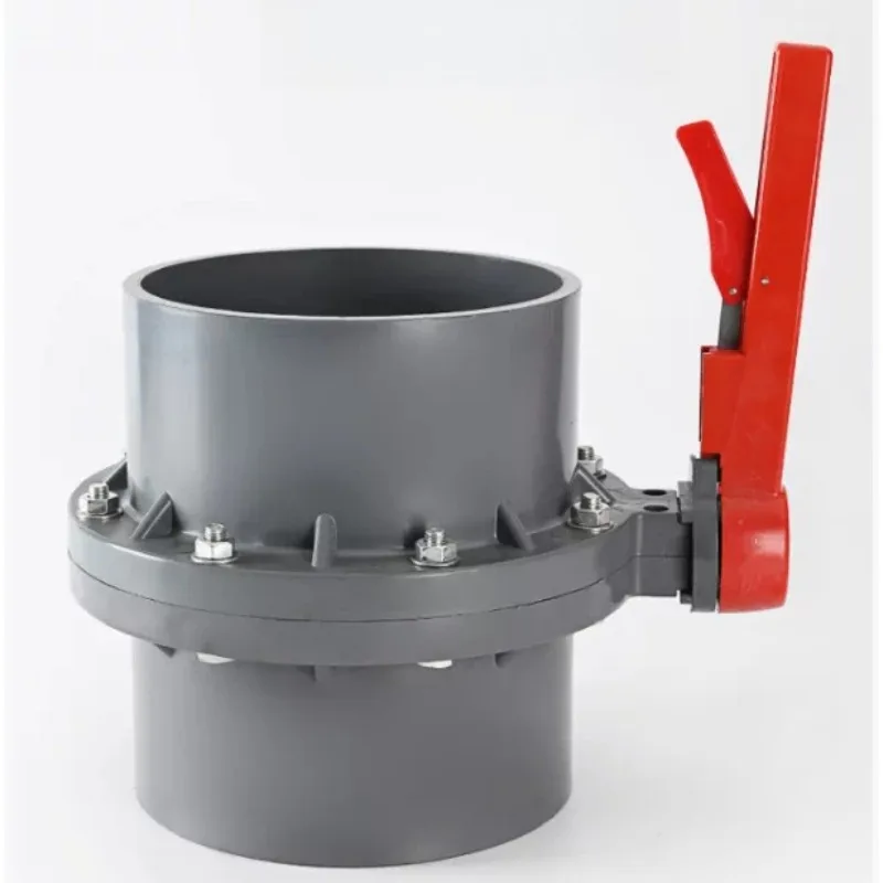 Suitable for one-piece butterflyPVC butterfly valve socket type disc valve DN 200 MM 4