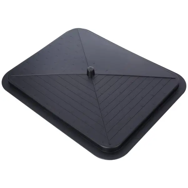 Contenitore portaoggetti in plastica da 17" - Contenitore multiuso nero con coperchio, 15,7x12,5x17 pollici per casa, ufficio o aula O