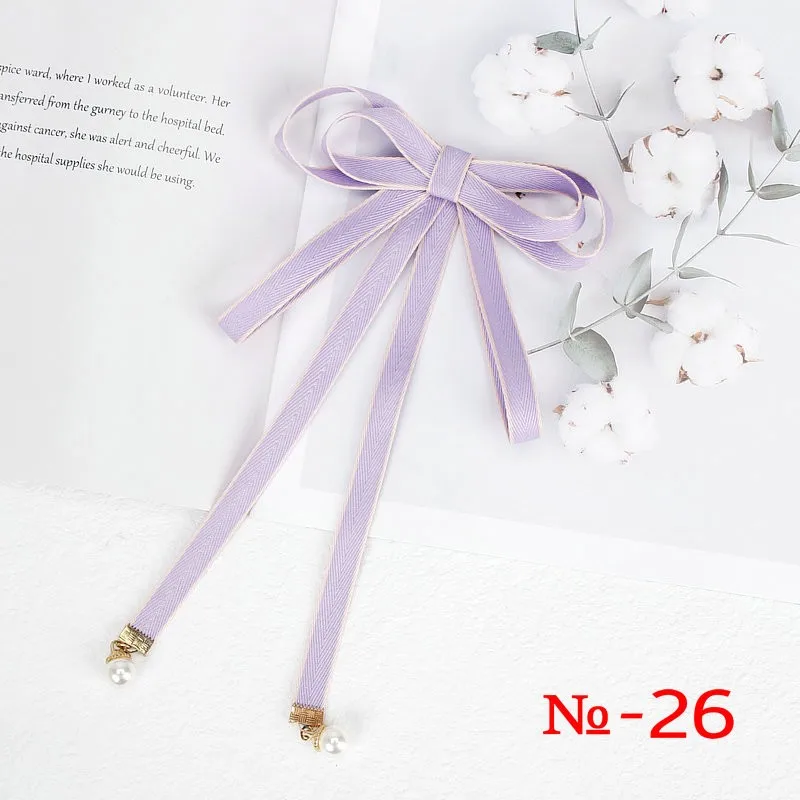Perle Band Brosche Pin Frauen Fliege Vintage Schule Mädchen Weiß Kragen Schmuck Bowknot Shirts Krawatte Candy Farbe Rot Schmetterling – Detail 26