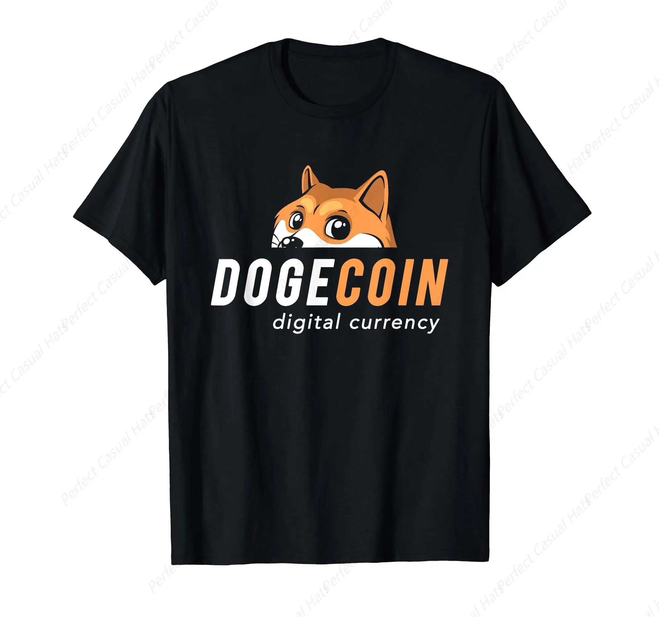 

Dogecoin T-Shirt Digital Currency Shirt Doge Meme Leisure Youth Tee Shirt Cotton Funny Short Sleeve