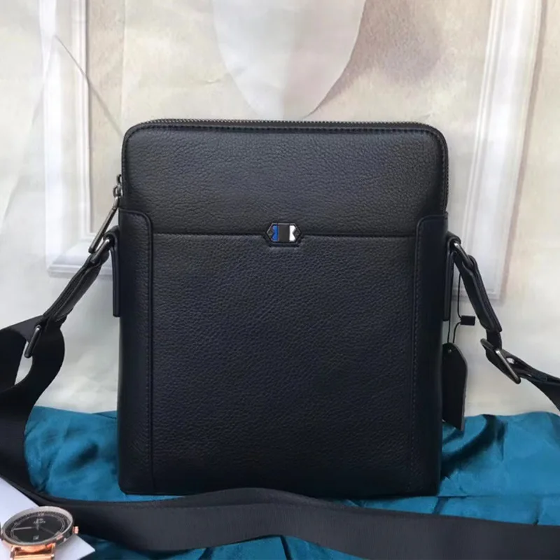 Me's Crossbody سعة كبيرة الأعمال Commutig بسيط رسول حقيبة الرجال طبقة علوية من الجلد جلد البقر موضة حقيبة الظهر Sigle الكتف #6