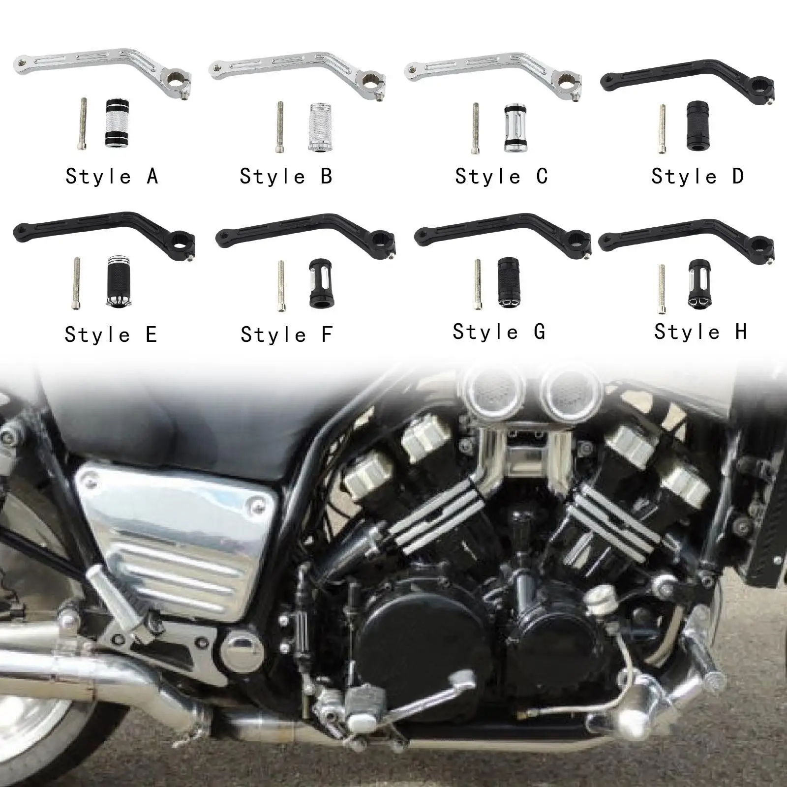 

Gear Shift Lever Motorcycle Shift Arm Replacement for Vmx1200 1985-2007 Lightweight Easily Install