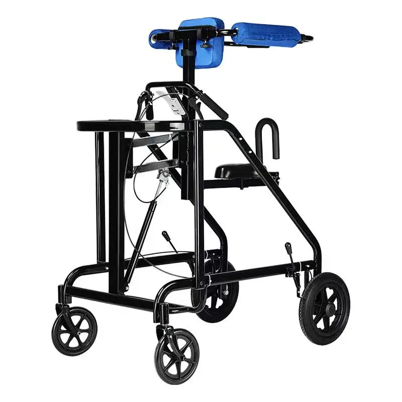 

Adjustable Elderly Walker with Wheels Stroke Hemiplegia Lower Limbs Rehabilitation Training Walking Assisted Stand Mobility Aids