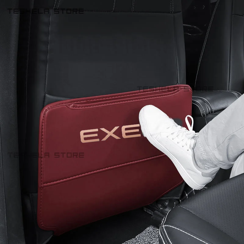 For Chery EXEED LX TXL VX RX TX Leather Anti-Child-Kick Pad Car Waterproof Seat Back Protector Accessories