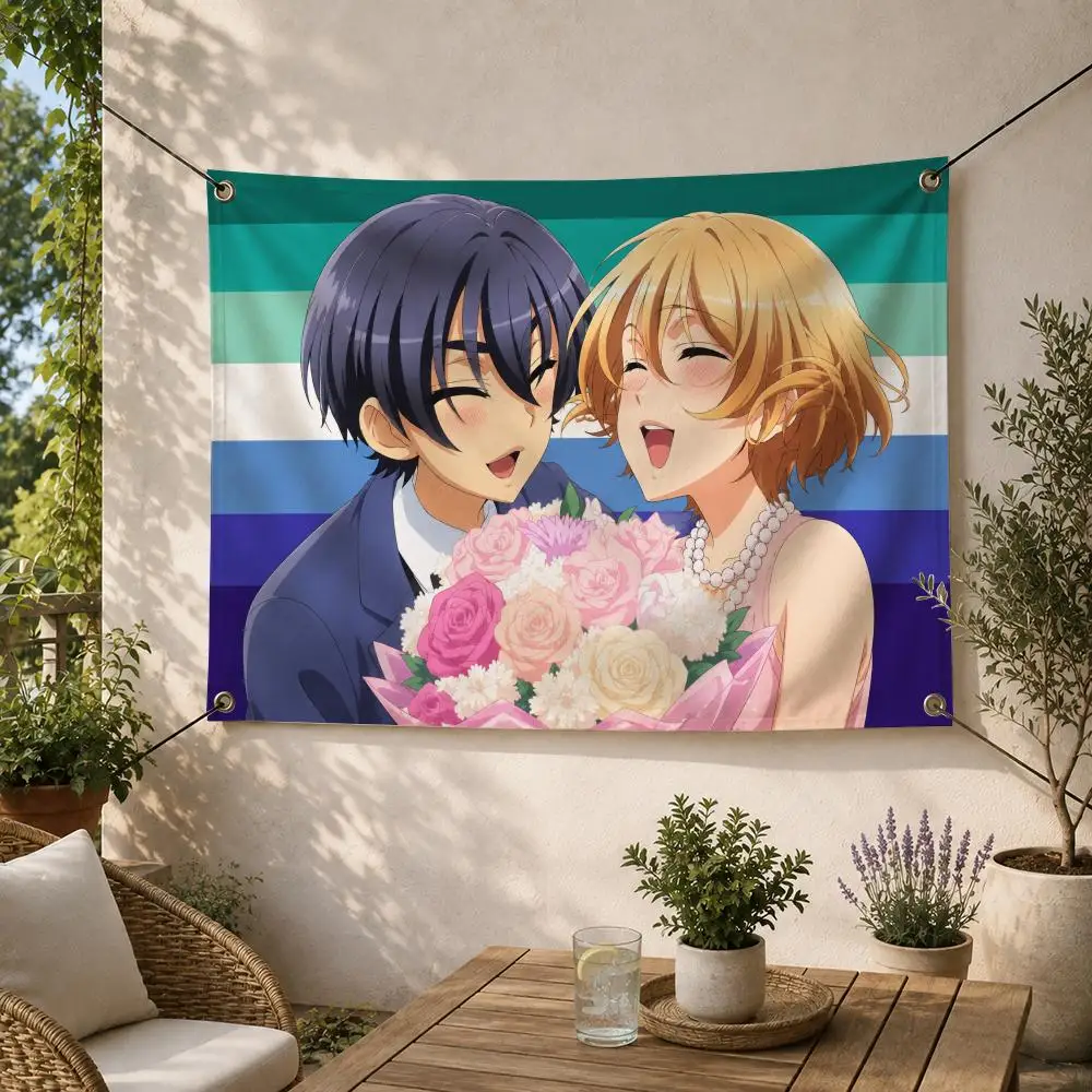 Romance Izumi Sena Ryouma Ichijou Flags Decorative Flag Banner for Outdoor Garden Yard Camping Party Home Wall Hanging Decor