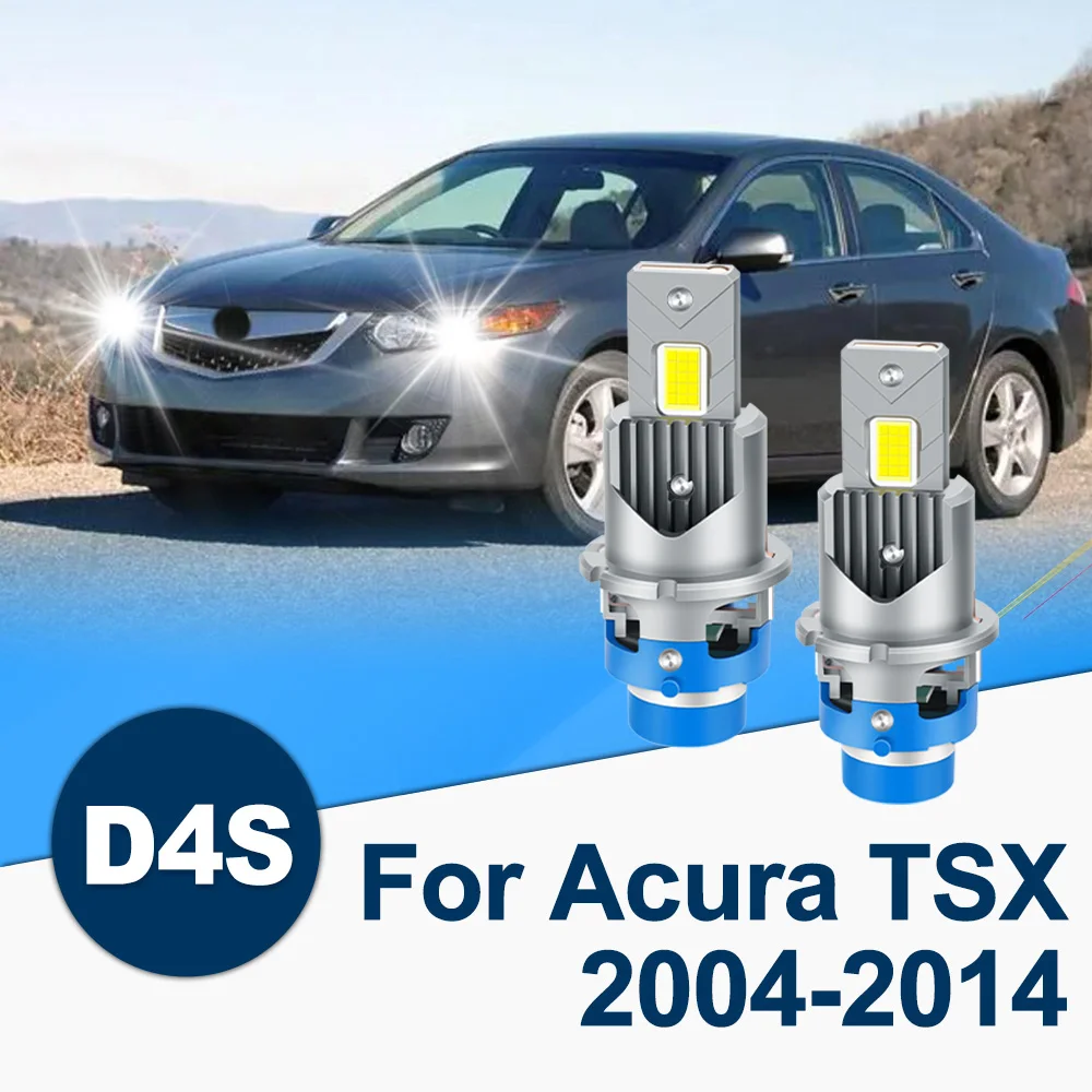 

For Acura TSX 2004-2014 D4S D4R LED Headlights High Low Beam Light Conversion Extremely White 6000K 1:1 size Replacement Bulbs
