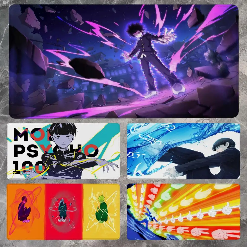 

Mob Psycho 100 Mouse Pad 90x40CM Non-slip Gaming Mousepad Gamer E-Sports Mouse Mat Game Mechanical Keyboard XXL Desk Mat