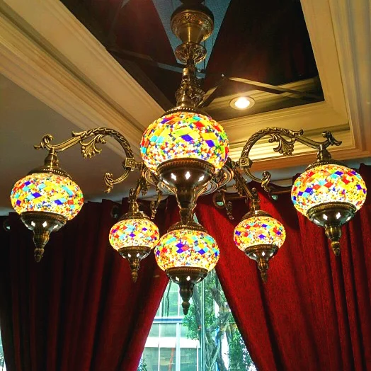 European living room retro handmade cafe specialty restaurant card seat KTV hotel glazed Turkish