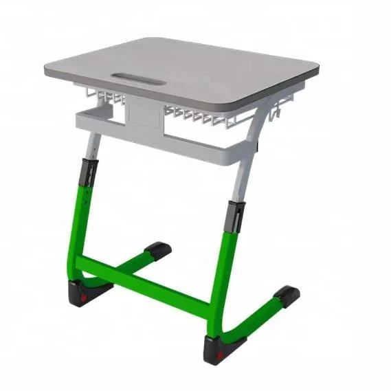 School Furniture Metal Wooden Student Desk And Chair Set Single Student Desk And Chair designed for secondary school students