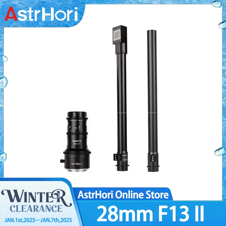 AstrHori 28mm F13 II Full Frame Manual Focus Macro 2X Waterproof Probe Lens for Canon RF Nikon Z Sony E Canon EF(DSLR)