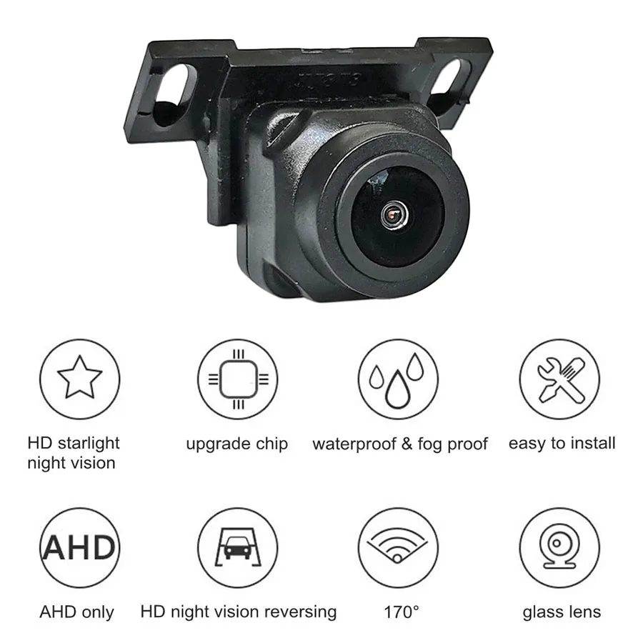

SMALUCK 1920x1080 Fisheye Lens HD AHD CCD Car Camera 170 Wide Angle Rear View Reverse Camera Starlight Night Vision