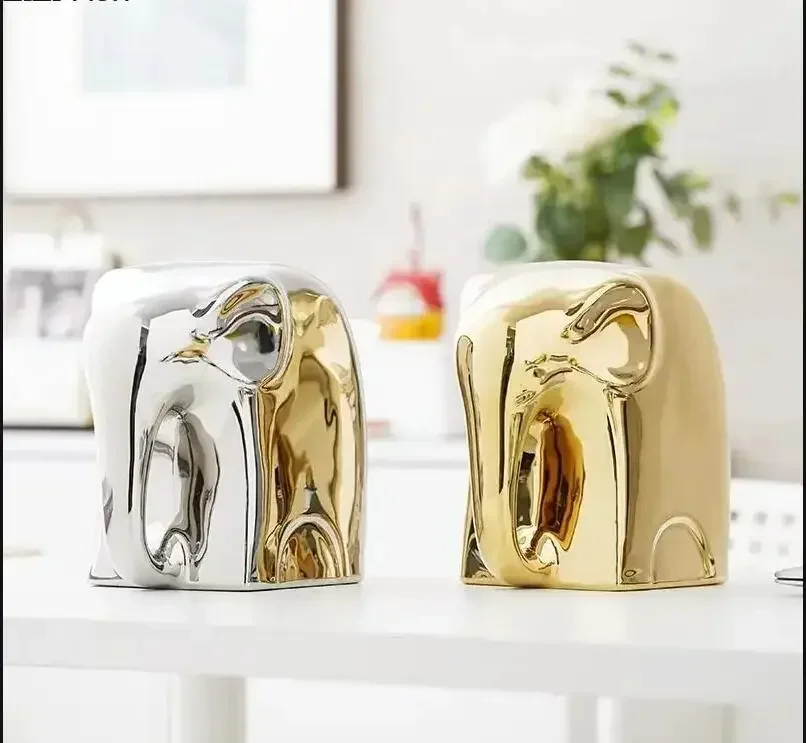 

Elephant Tissue Box Decorations Living Room Dining Table Ceramic Tissue Box Creative Home Animal Decoration Napkin Tissue Rack