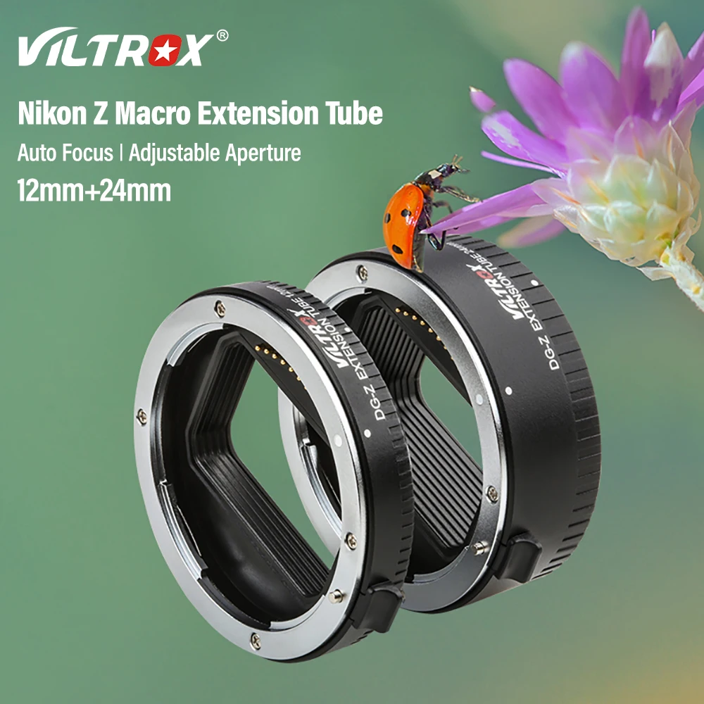 12+24mm Nikon Z Auto Focus AF Macro Extension Tube Lens Adapter for Nikon Z Mount Camera Lens Z6 II Z7 Z50 Z7 II Z5 Z9 Zfc