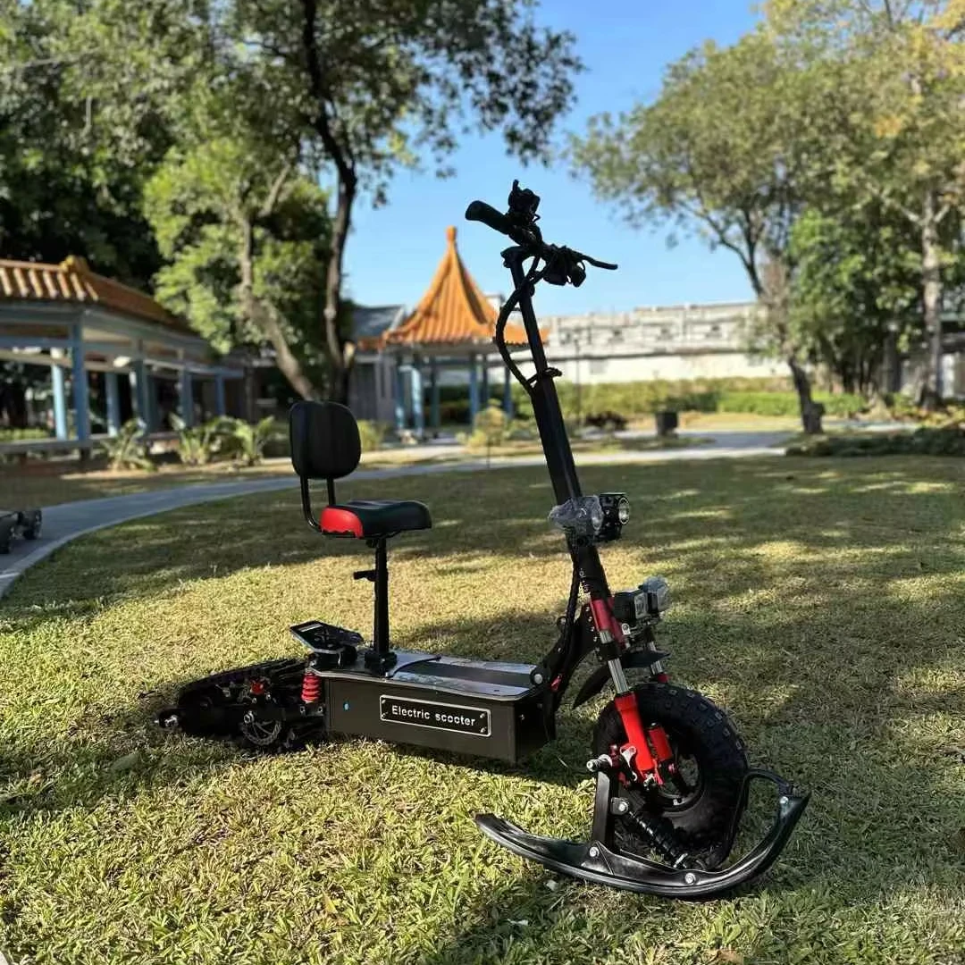 High Speed Foldable Electric Scooter All Terrain Vehicle With Snow Track Wheel For Winter Outdoor Snow Riding