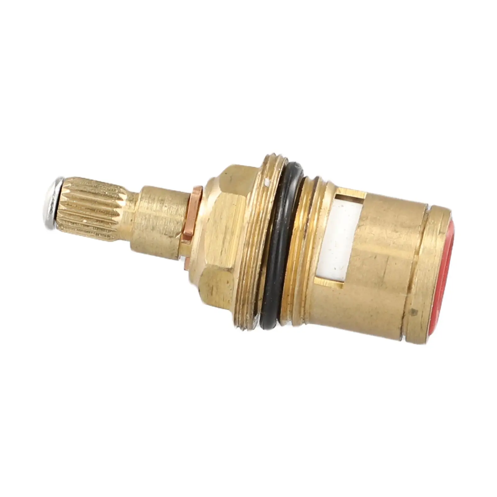 Quarter Turn Insert Tap Valve 50*22*22mm Anti-clockwise Brass Ceramic Disc Inner Faucet Valve Red/blue Brand New