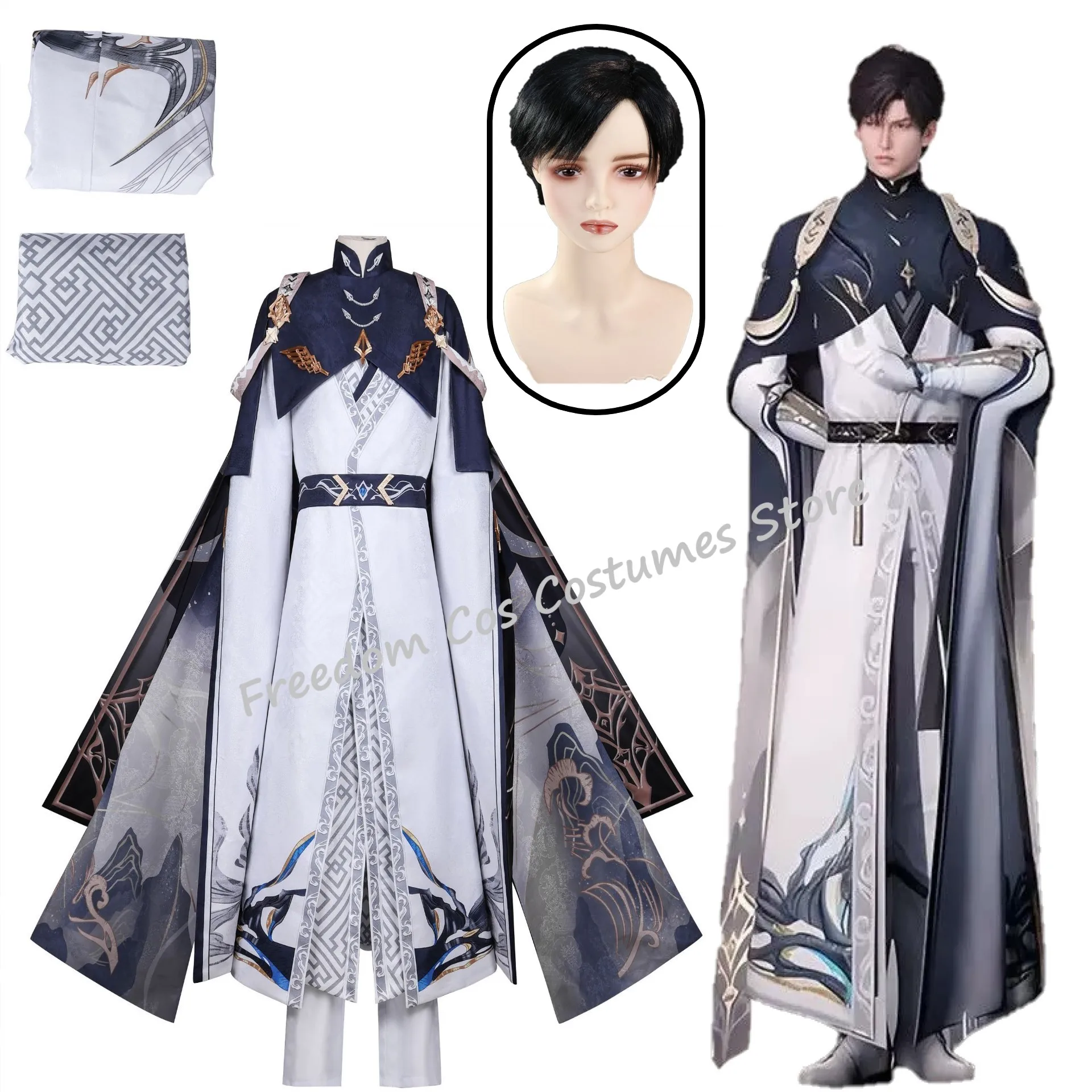 

Zayne Cosplay Costume wig Game Love And Deepspace Costume Fashion Gentlemanly Uniforms Men Halloween Carnival Role Play Clothing