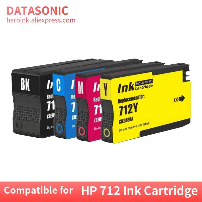 Compatible for HP 712 3ED68A HP712 Color Inkjet Ink Cartridge for HP712 for HP Designjet T650 T250 T210 T230 Printer 37D71A